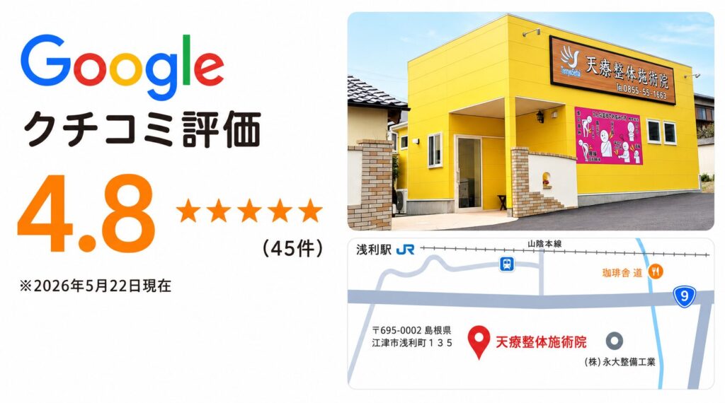 Google口コミ評価
4.8☆☆☆☆☆ ４５件 
お店写真 地図 画像